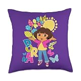 Dora the Explorer Big Plant Butterflies Sunshine Fall Throw Pillow