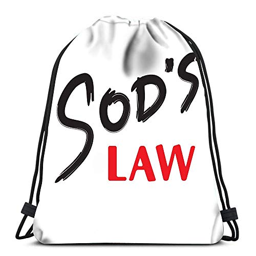 Cordón Bolsas Mochila Sod Law Simple Fancy Quote American Slang Urban Diccionario Travel