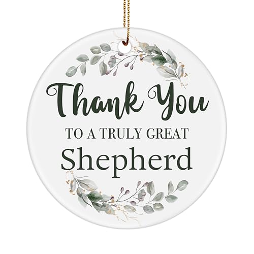 Shepherd Appreciation Gifts - Thank You to a Truly Great Ornament for Coworker Staff Employee Boss Animal Caretaker Men Women - Christmas Ornament for Xmas Tree