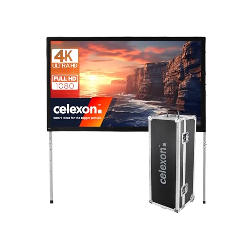 Écran de projection 4K Full HD pliable celexon Mobile Expert 305x190 cm pour vidéoprojecteur