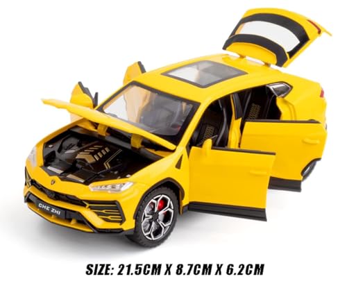 Image of DEOXY Exclusive Diecast Metal 1:24 Lamborghini Urus Pull Back Car Toy Car With Openable Doors & Light,Music Boys Gifts Toys For Kids,Black