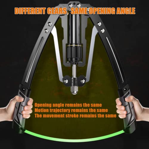 Arm Blaster Forearm Workout Equipment - Zhmneg New Hydraulic Power Twister Spin Button 10 Gears Adjustable 22-440Lbs,Thickened Carbon Steel, Handle Wear-Resistant Non-Slip Pu Soft Rubber #TOP6