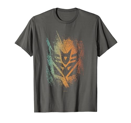 Image of Transformers Classic Decepticons Emblem Distressed Logo T-Shirt, Men, Asphalt Grey, XX-Large