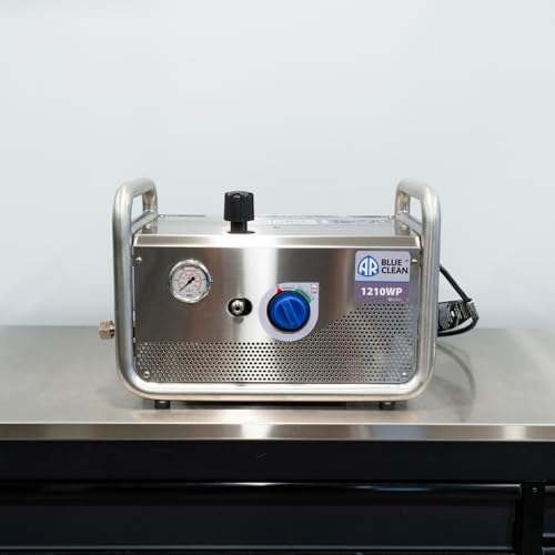 AR Blue Clean 1210 WP Pressure Washer Stainless Steel Wall Mount | 2.2 GPM 1350 PSI | The Clean Garage thumbnail 2