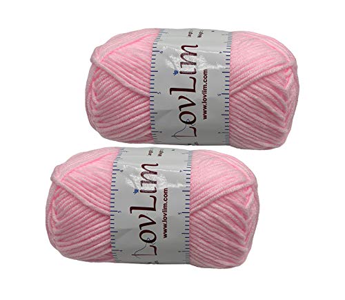 LovLim Yarn Pack, 2 skeins of 50g Each, Soft Cotton