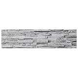 IZODEKOR Wandverkleidung Steinoptik Styropor 3D Wandpaneele - Verblender Steinoptik für Küche, Badezimmer, Balkon, Schlafzimmer, Wohnzimmer, Küchenrückwand und Teras | SCHATTEN GRAU