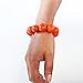 Tagua Bracelet Spheres in Orange Handmade Fair Trade by Florama Natural Jewelry