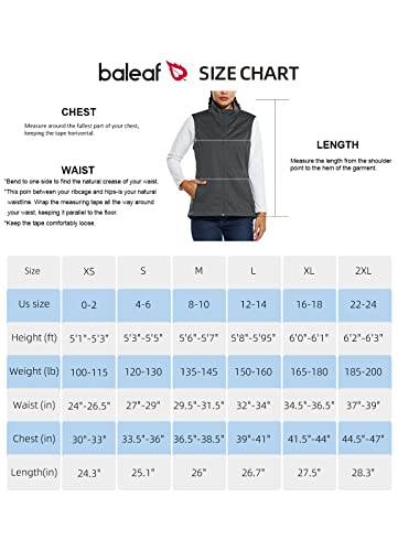 Baleaf Women's Lightweight Vest Softshell Sleeveless Jacket Windproof Stand Collar With Zipper Pockets Running Hiking Golf Gray L #TOP6