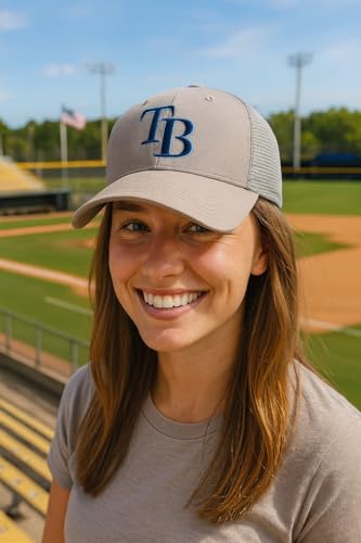 Gorra Trucker MLB Tampa Bay Malla Gris Ajustable miniatura 3