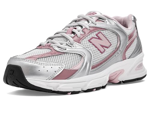New Balance Unisex 530 Silver Metallic/Rosewood Men 6 Women 7.5 M