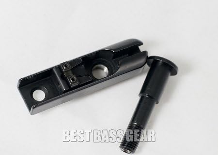 Hipshot Triple Lock Down Single-String Bass Bridge, Black, Large Notch Saddle