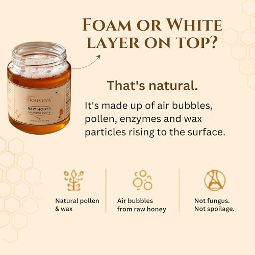 Image of KRIVEVA Premium Raw Multiflora Honey 250g | 100% Pure Natural Honey | Unheated & Unprocessed | NMR Tested for Honey Authenticity | Lab Tested | No Added Sugar | No Preservatives
