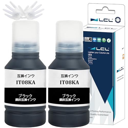EPSON IT08KA ブラック インクカートリッジ 2個セット Amazon.co.jp: LCL エプソン用 (えんぴつ削り) IT08 IT08KA (2