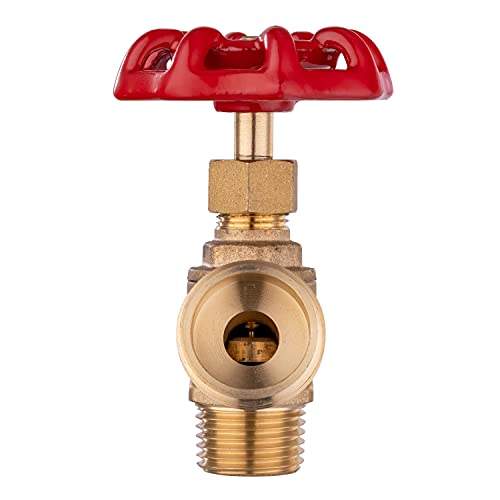 Efield Boiler Drain 1/2 Inch Mip X 3/4 Inch Mht, Brass #TOP2