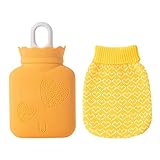 Regalo cálido La botella de agua caliente de tamaño pequeño puede cargar cubitos de hielo y agua caliente, portátil y liviana. Úselos en casa, en el dormitorio y durante el viaje. Gran regalo para Navidad, día de la madre, día del padre, cumpleaños, etc.