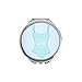 Illustration Blue Bathing Suit Hand Compact Mirror Round Portable Pocket Glass