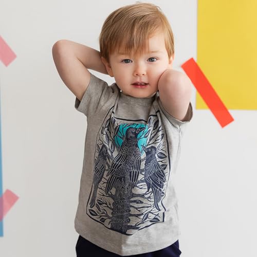 Mightly Boys and Girls' Crewneck Short Sleeve T Shirts | 100% Organic Cotton, Colorful, Soft & Basic Crewneck Tee for Kids2