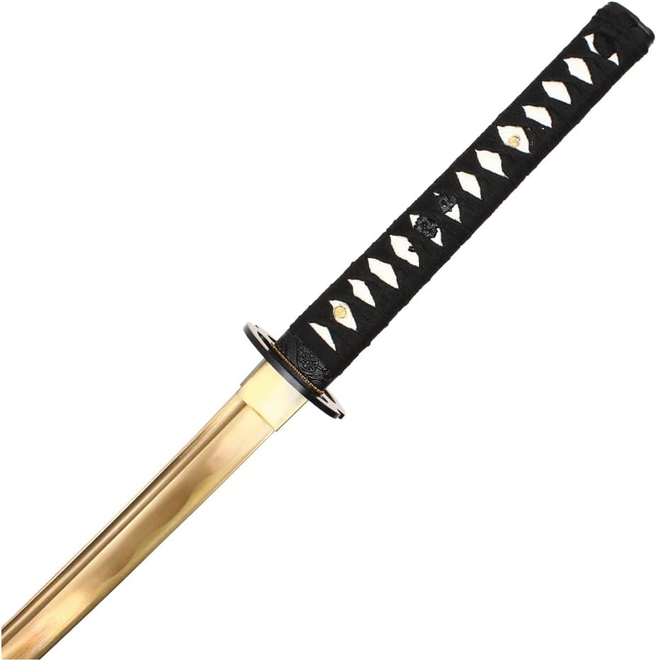 41" 1045 Carbon Steel Handmade Sword Gold Blade Hand Forged Carbon Steel Katana (Sharp)