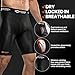 Shock Doctor Compression Shorts with Protective Bio-Flex Cup, Moisture Wicking Vented Protection, Black, Adult, Medium