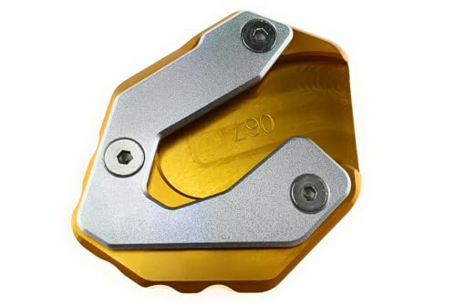 avdb-moto Seitenständer Verbreiterung kompatibel mit YAMAHA MT09 TRACER / 900 2015-2020, MT-09 SP/STREET RALLY 2014-20, XSR 900 2016-2021, TRACER 900 GT 2018-20 aus Eloxiertem Aluminium (Gold)