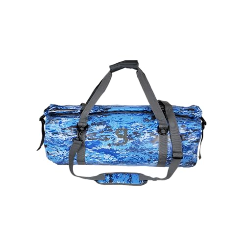 geckobrands Waterproof 50L PVC Duffel Durable Roll Top Bag for Extreme Conditions