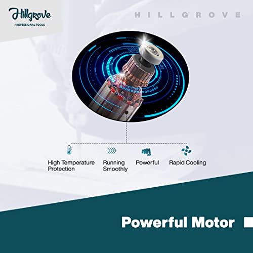 Image of Hillgrove HGCM1011M3 700W Power Drill Machine with 9Pcs All Type Drill Bits for Making Holes in Metal /Wood /Concrete with Reverse Rotation and Variable Speed Pistol Grip Drill (13 mm Chuck Size)