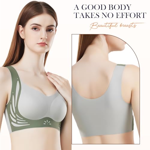 Powerful Push Up Bra, Women Summer Wireless Full Coverage Comfortable Bras Back Smoothing Bralettes with Support3