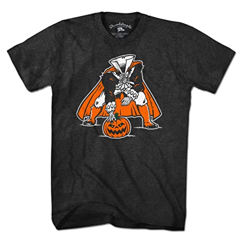 Chowdaheadz Three Point Stance Headless Horseman T-Shirt - Unisex Vintage Tee Soft Cotton Blend
