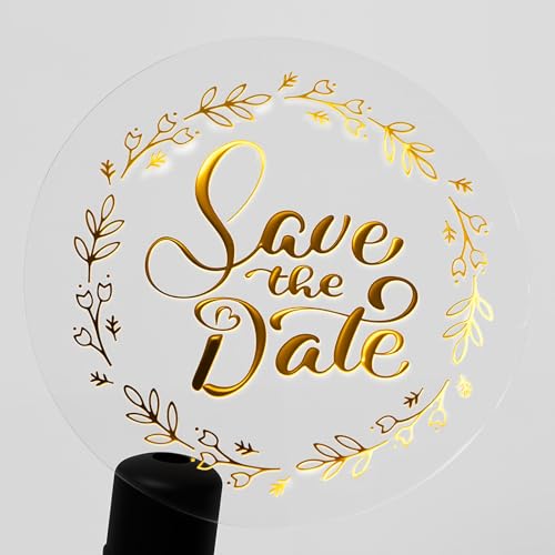 Gold Foil Embossed Save The Date Labels