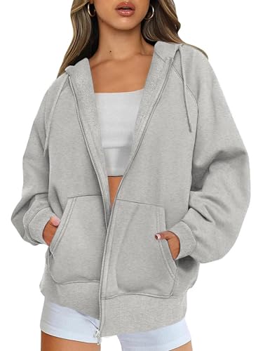 Timuspo Hoodie Damen Reißverschluss Oversize Sport Sweatjacke Einfarbig...