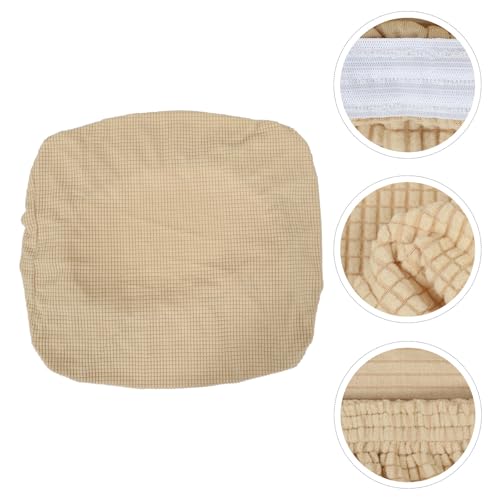 Miniatura 8 de Besportble Funda Elástica Para Taburete De Piano De Poliéster, Tamaño Pequeño 40-65 Cm , Color Beige Claro, Funda Gruesa Y Envolvente Para Banco De Casa, Cubierta Protectora Lavable Para
