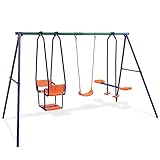 Das Spielen an diesem Schaukelset wird schnell zur Lieblings-Outdooraktivität Ihrer Kinder