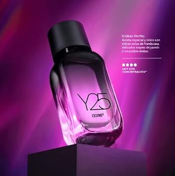 Cyzone Y25 Set: Eau De Parfum 50 ml / 1.6 fl.oz. and Scented body cream with shine 130 ml / 4.4 fl.oz.