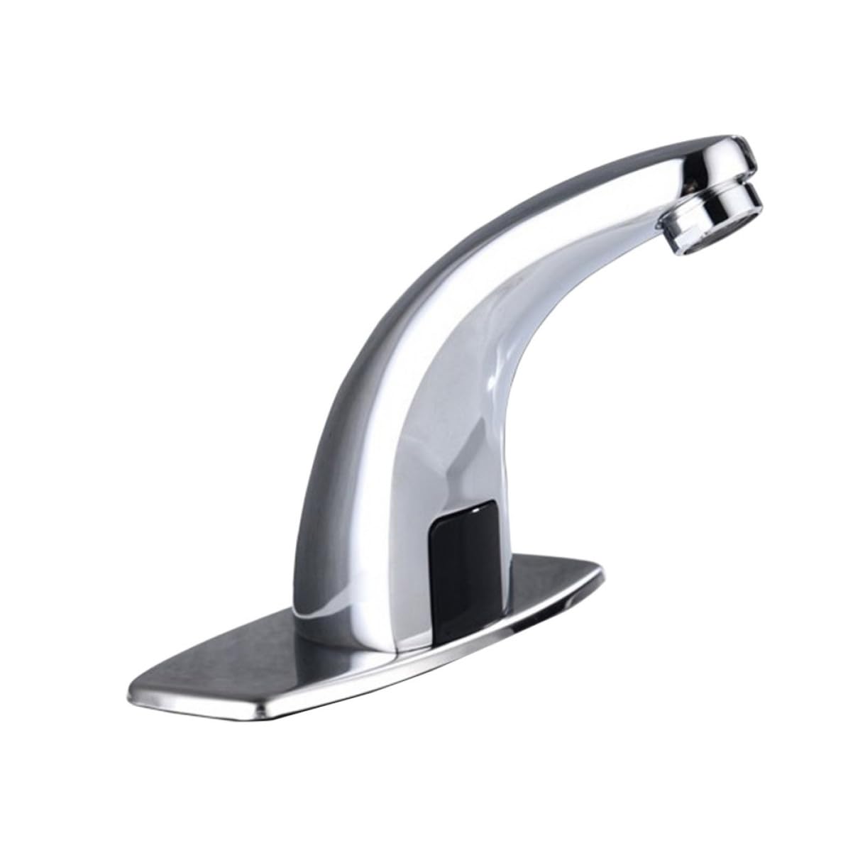 Toddmomy Grifo Automático Función Ahorro de Agua para Lavabo de Baño Sensor Infrarrojo Cobre Plateado y Encendido/apagado Automático