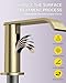 Homevacious Brushed Gold Bathroom Faucet 3 Hole 8 Inch Widespread Waterfall Bathroom Sink Faucets 2 Handles with Pop-up Drain and Supply Lines for Bath Vanity Commercial Lavatory Rv Restroom