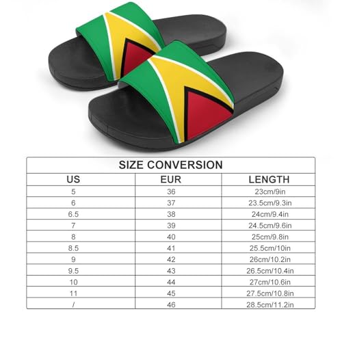 TAIZIYEAH Guyana Flag Beach Slippers for Women And Men Indoor & Outdoor Shoes 452