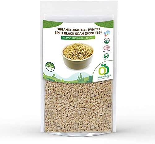 Organic Delight Urad Dhuli/Urad Dal/White Split (Skinless) (5 kg) - USDA Certified -100% Organic - Rich Protein - No Cholesterol (5kg) (B094R867SM) Amazon Price History, Amazon Price Tracker