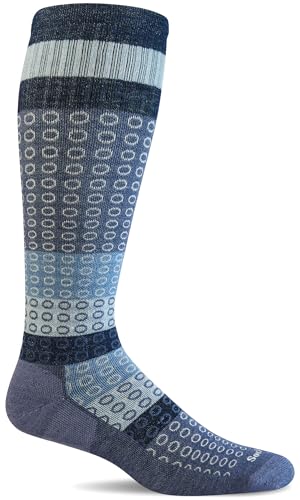Sockwell Women's Full Circle Moderate Graduated Compression Sock, Denim - S/M