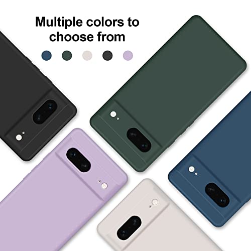 GiiYoon Case Compatible with Google Pixel 7, Silky-Soft Touch Full-Body Protective Phone Silicone Case, Shockproof Cover with Microfiber Lining, green - Image 8
