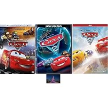Disney Pixar Cars Trilogy Cars 1 One 2 Two 3 Three 3 DVD Set Bundled with Magic Kingdom Art Card