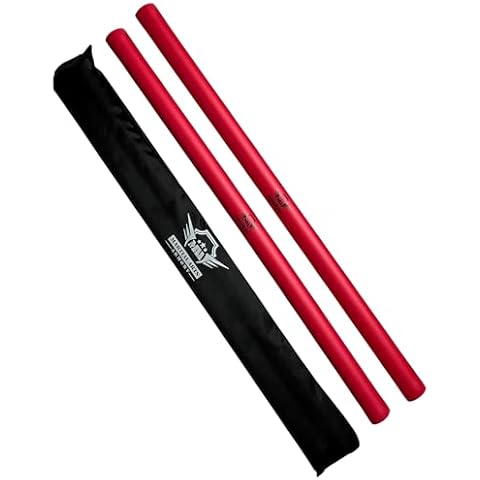 Foam Escrima with Armory Carry Bag Case - Pair (Red) Cover