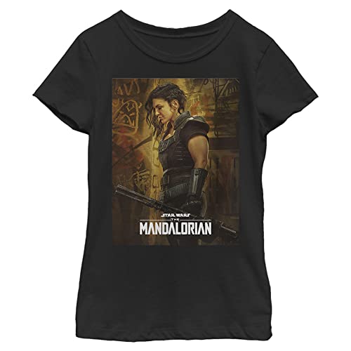 T-shirt Star Wars Mandalorian Cara Dune pour fille en coton noir taille L