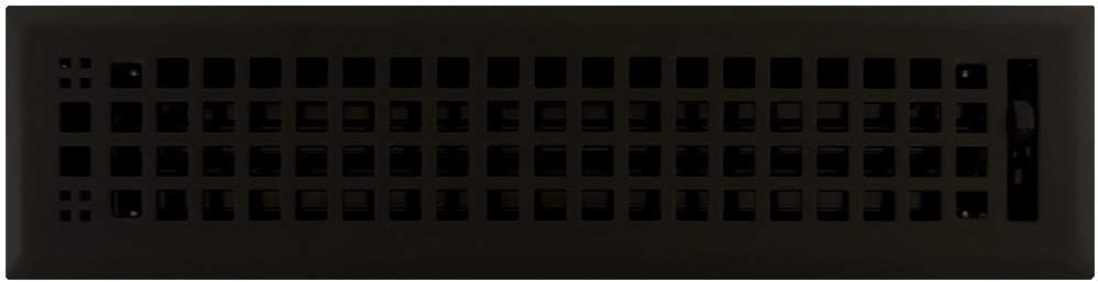 4" x 10" (5.75" x 11.5" Overall) Oil-Rubbed Bronze Mission Register with Damper (HVAC Vent Cover)
