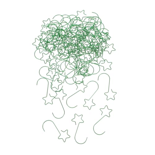 OKUMEYR 5Bags Star Shaped Ornament Hooks Decorative Hanging Hooks for Christmas Tree Ornaments Lanterns Sturdy Fade Resistant for Festive Decoration Outdoor Use