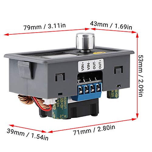 DROK Adjustable Voltage Regulator DC, Buck Boost Converter 6.0V-36V 9v 12v to DC 0.6-36V 24v 5A Power Supply Panel, Constant Current Volt Step Up Down Module