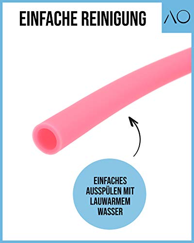 AO® Shisha Schlauch - Silikonschlauch Matt In Rosa - 150 cm Länge - Passend Für Alle Shisha Adapter & Shisha Mundstücke… – Bild 5