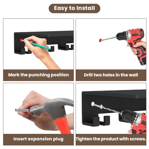 Floating Shelf Organizer Compatible with Tonal Accessories Wall Mount Hanger with Hooks T- - image 6