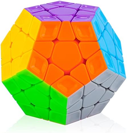 Cooja Megaminx Cube Dodecahedron Stickerless Magic Cube Smooth Speed Durable 3D Puzzle Cube Toy for Boys Girls
