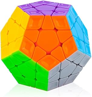Cooja Megaminx Cube Dodecahedron Stickerless Magic Cube Smooth Speed Durable 3D Puzzle Cube Toy for Boys Girls