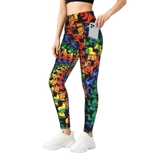 Legging de sport tie dye taille haute extensible pour en finir avec les shorts sans poche